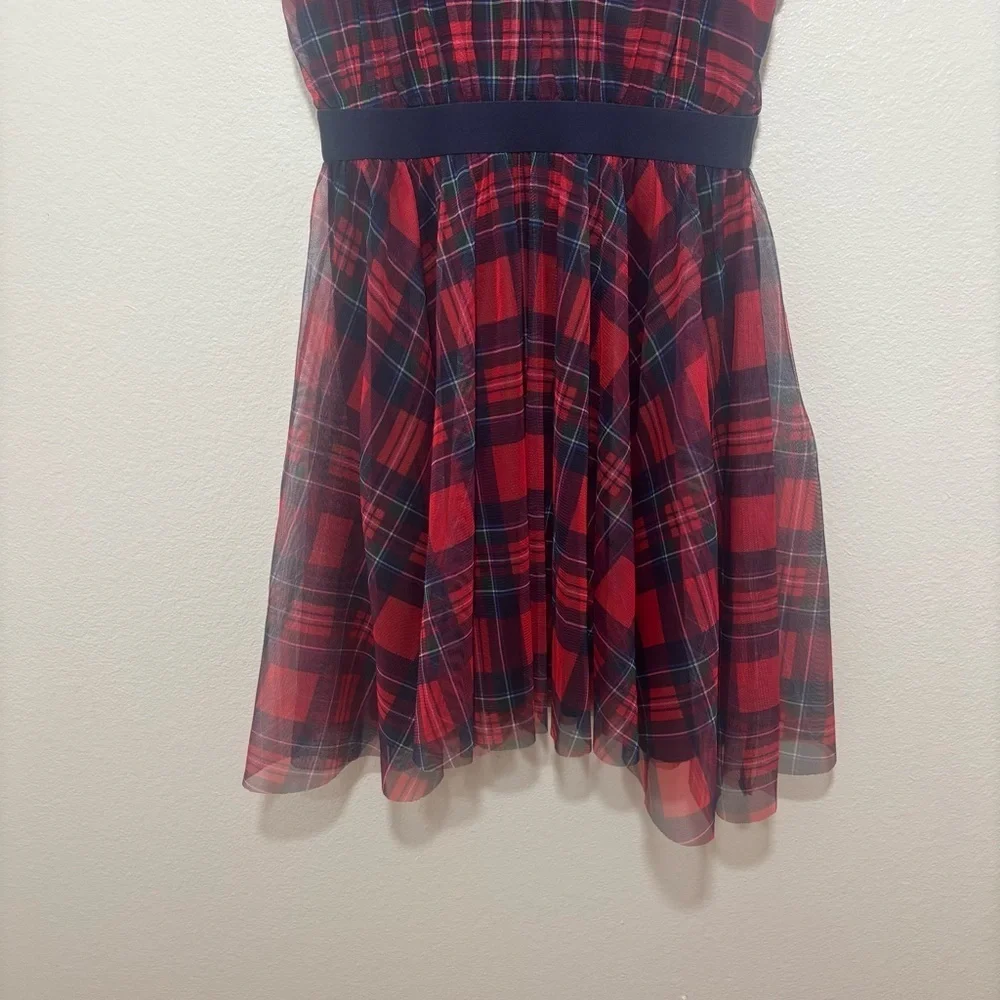 Vineyard Vines Girls Plaid Tulle Dress – Size S (8–10)